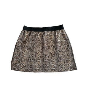 MNG By Mango snake pattern mini Skirt Size L